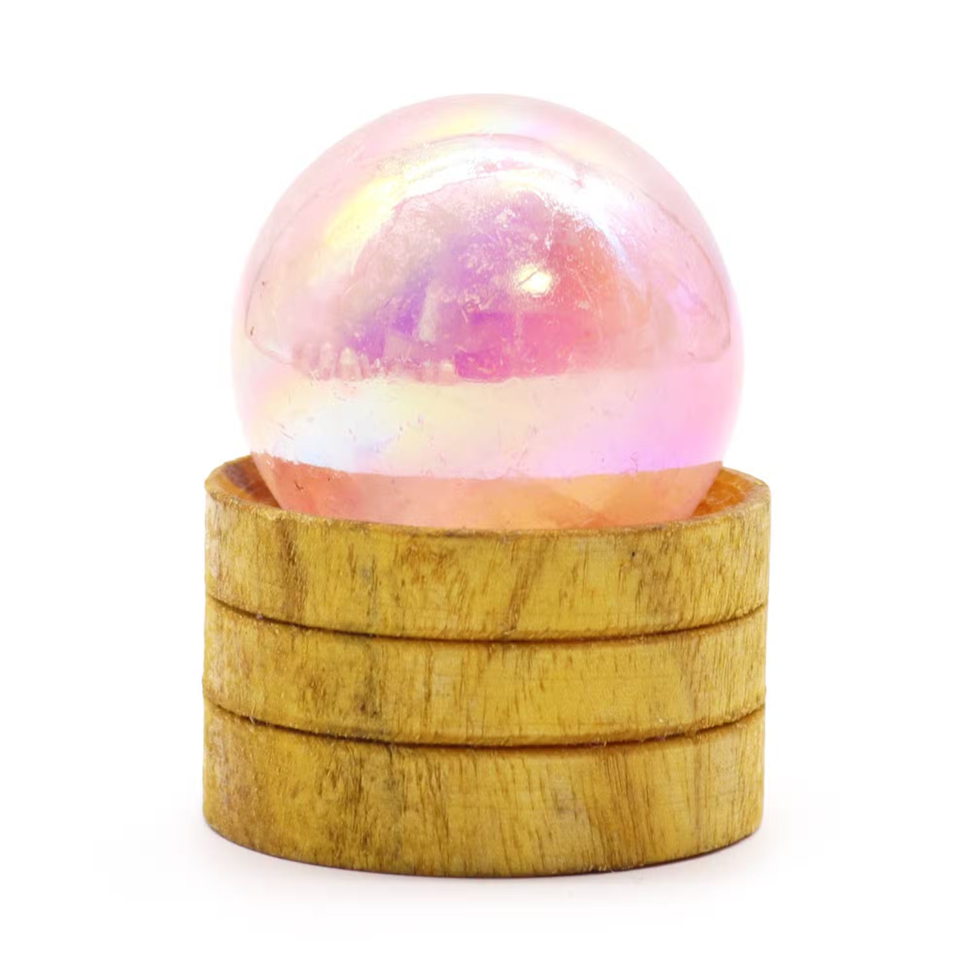 40mm - Rose Quartz Titanium Aura with Stand)