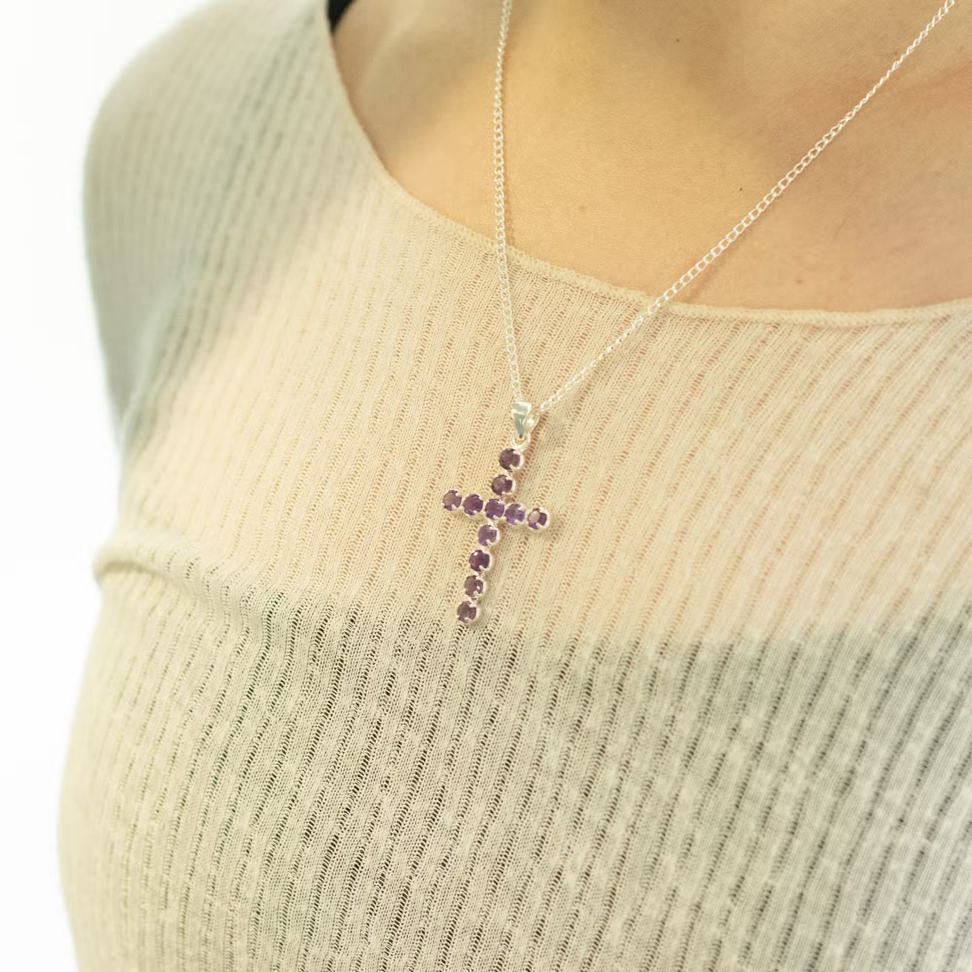 Devotional Pendant - Silver Plated (45cm Chain) Crucifix