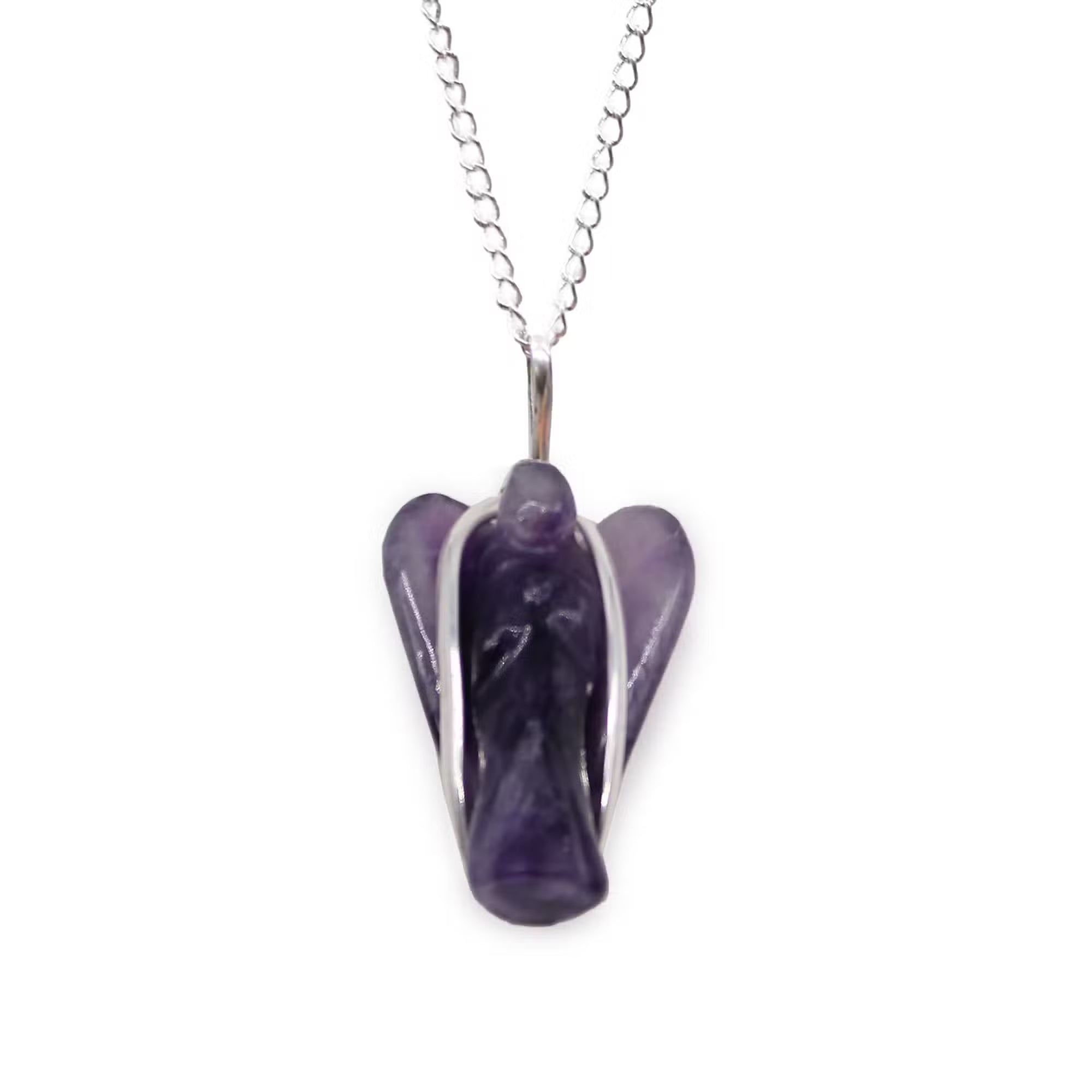 Gemstone Guardian Angel Pendant