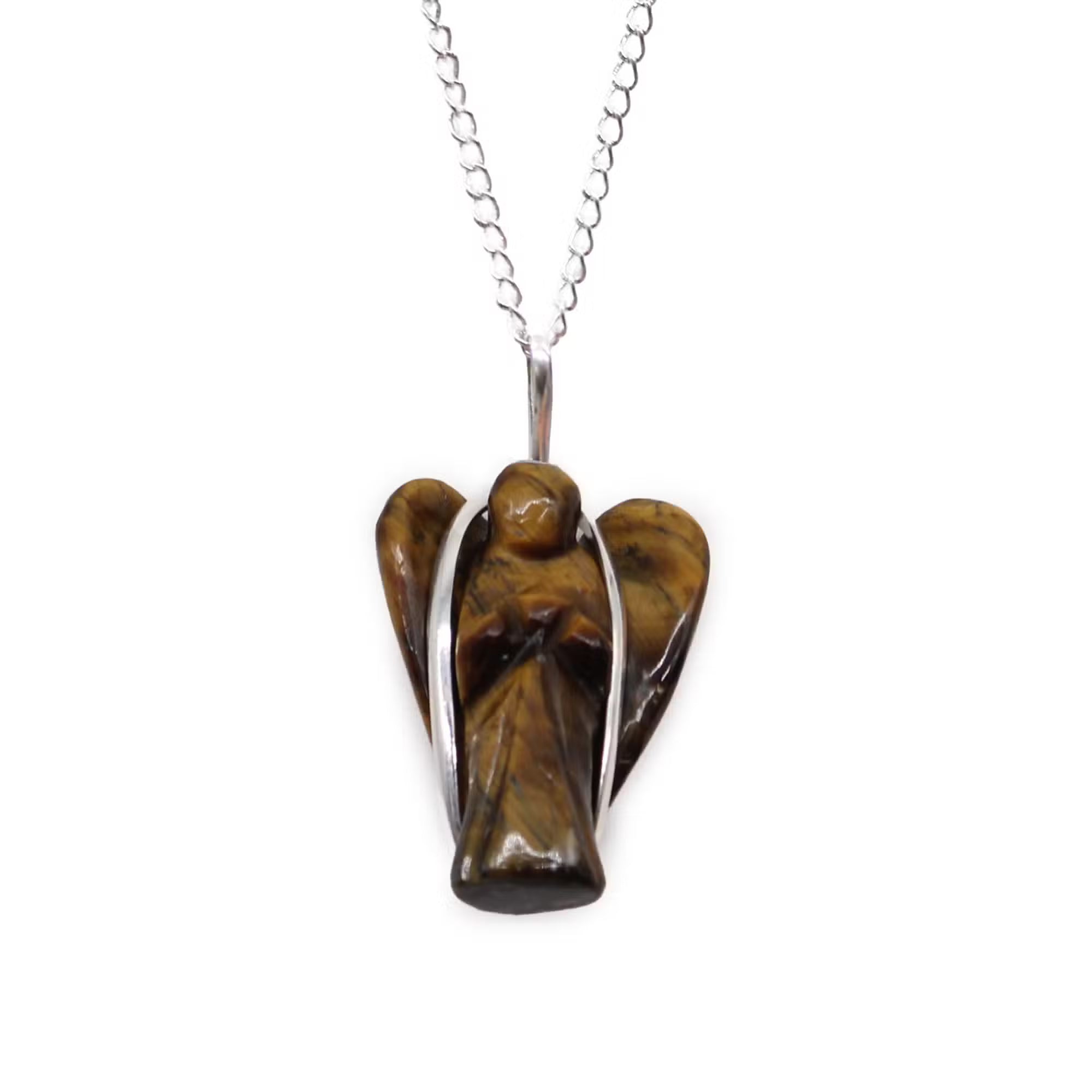 Gemstone Guardian Angel Pendant