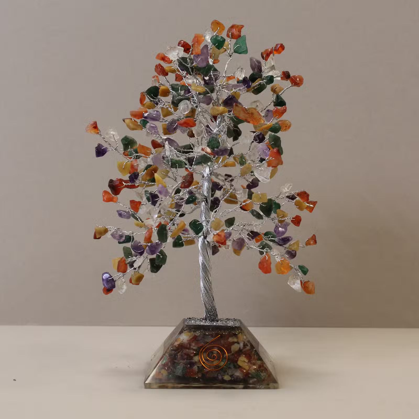 Multi Gemstone Tree with Organite Base