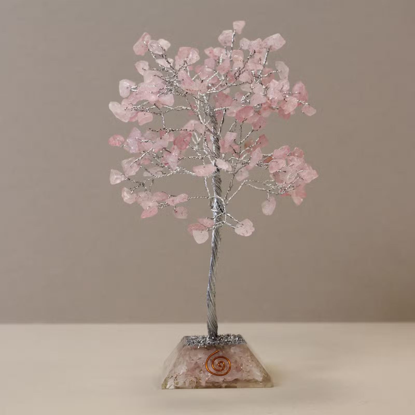 Rose Quartz Tree with Organite Base