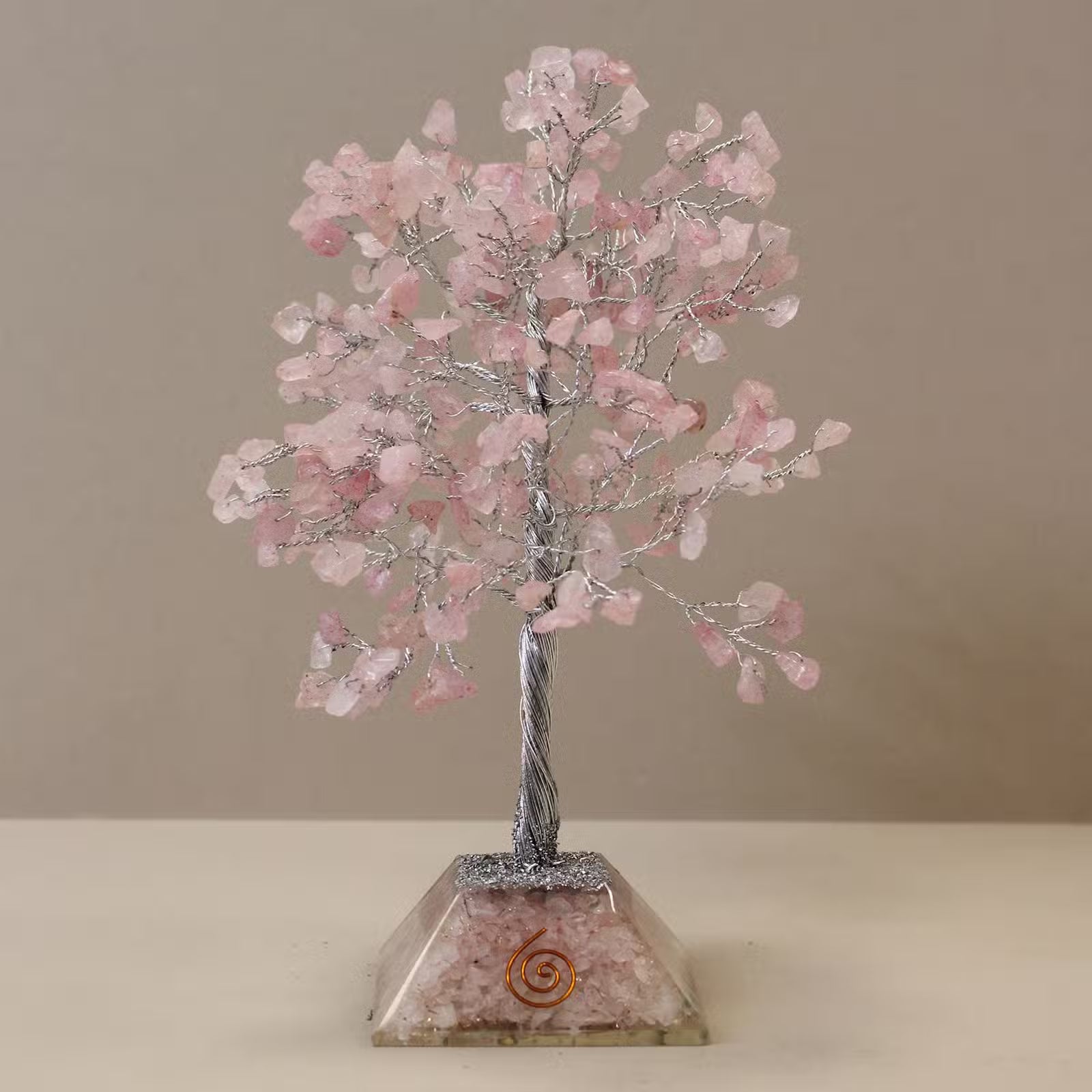 Rose Quartz Tree with Organite Base