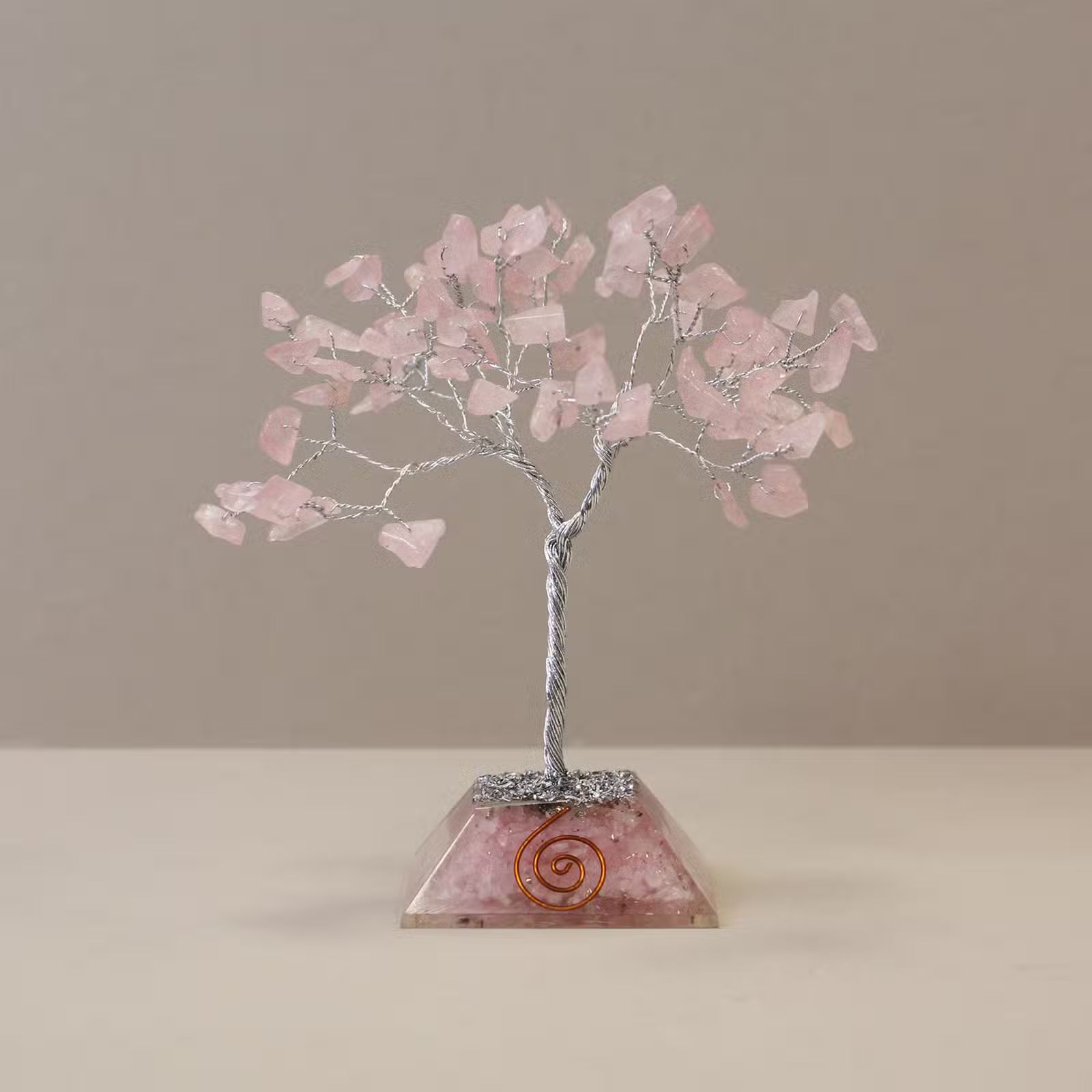 Rose Quartz Tree with Organite Base
